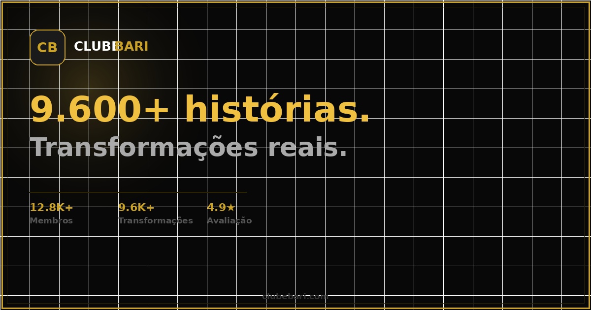 Visual de depoimentos do ClubeBari