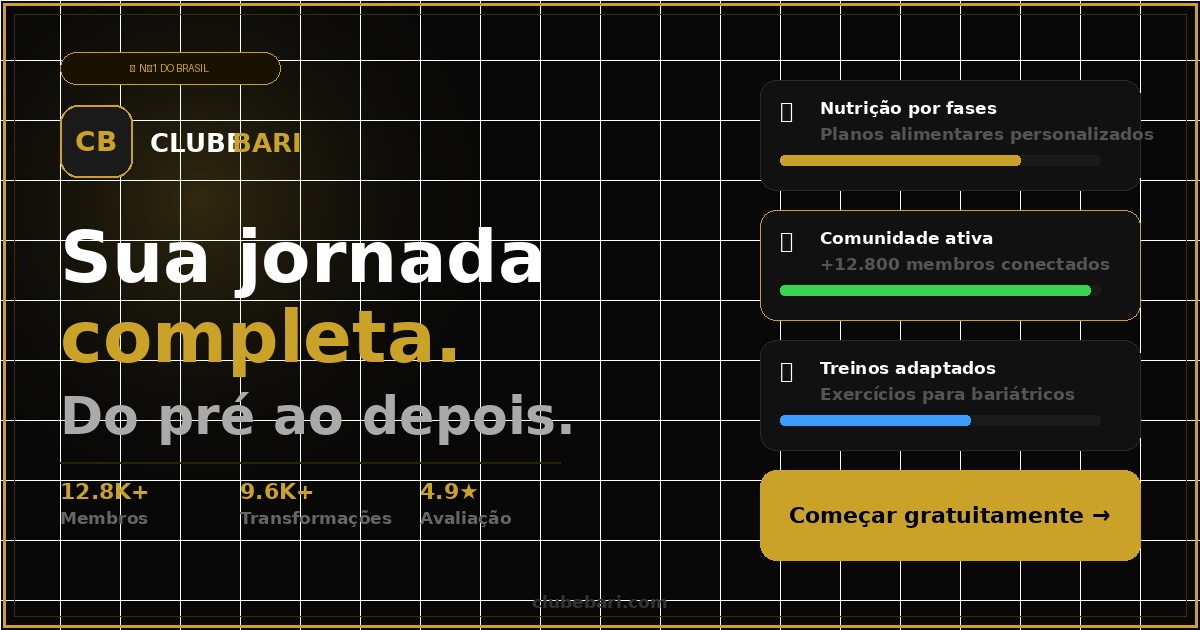 Visual do suporte ClubeBari